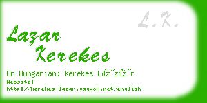 lazar kerekes business card